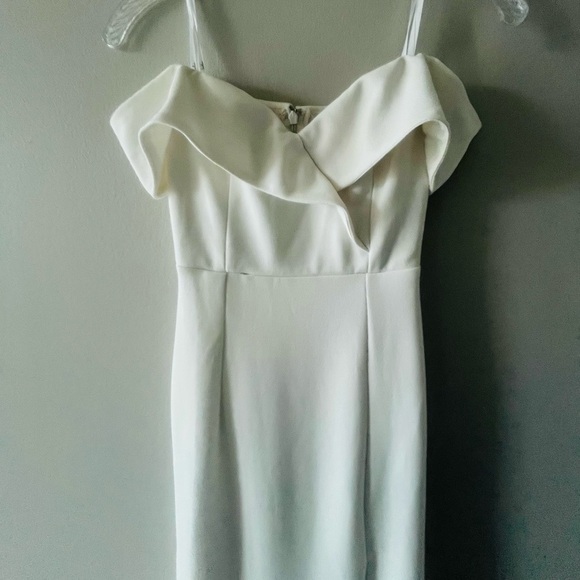 Lulus Song of Love white off the shoulder dress - Picture 5 of 9